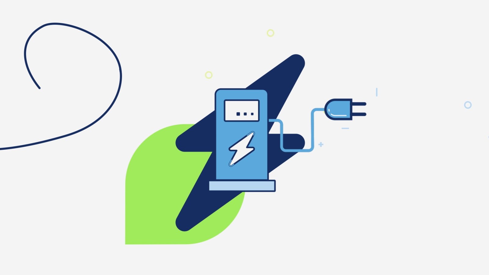 Charging and energy line icon