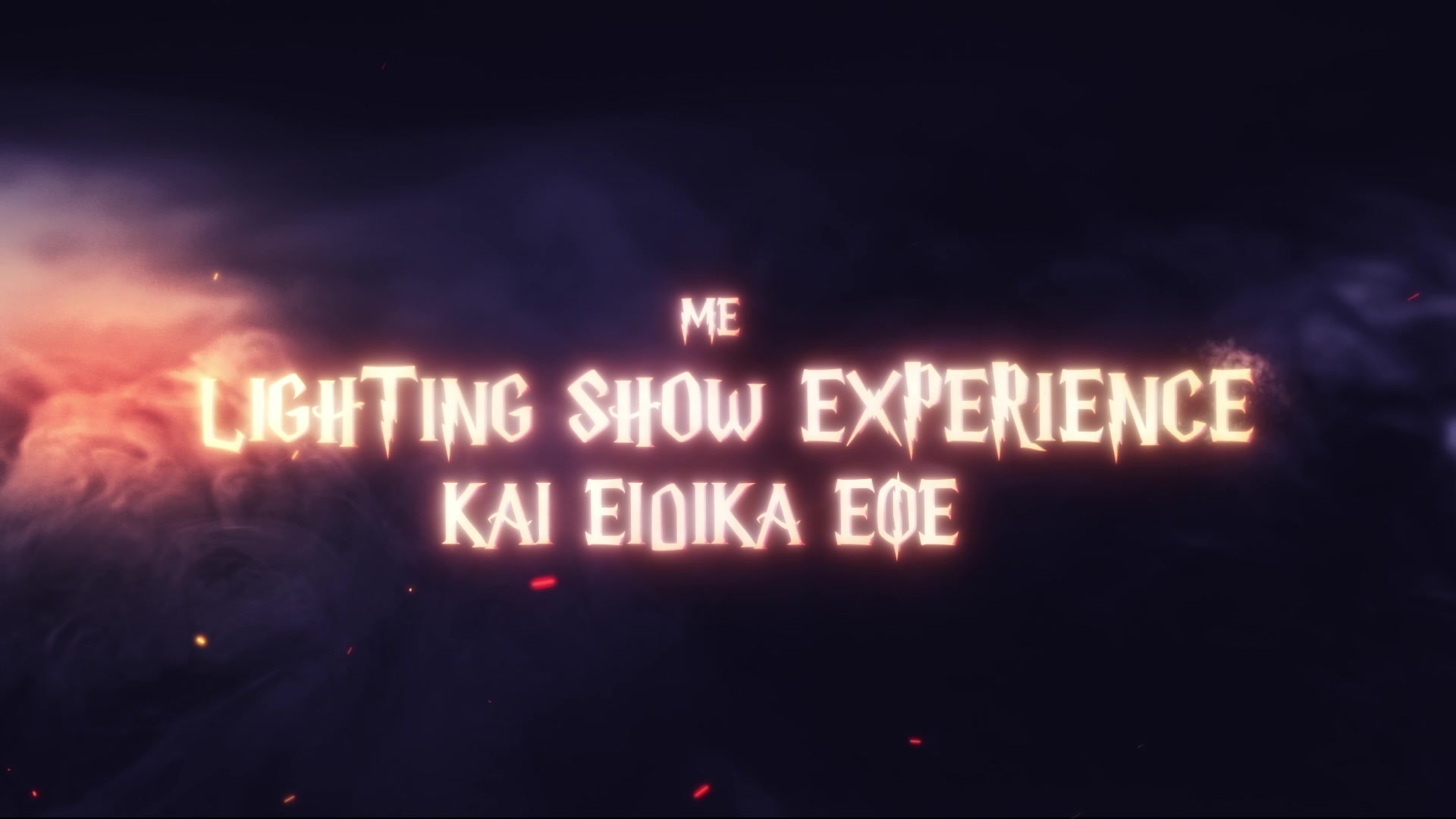 Fire-lit typography — lighting show experience and special effects